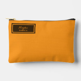 Bolsito Accesorio Pequeño Serious Classic Minimal Simple Orange