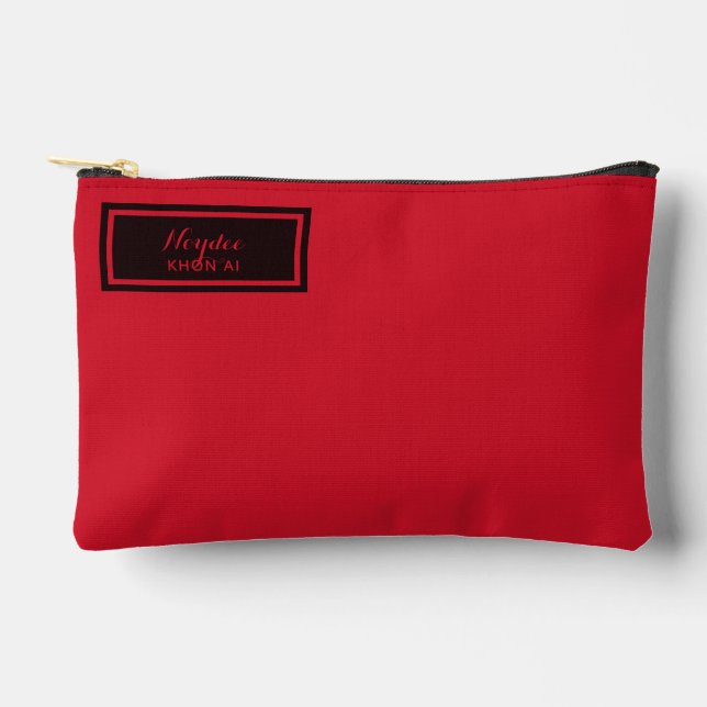 Bolsito Accesorio Pequeño Serious Classic Minimal Simple Red (Anverso)
