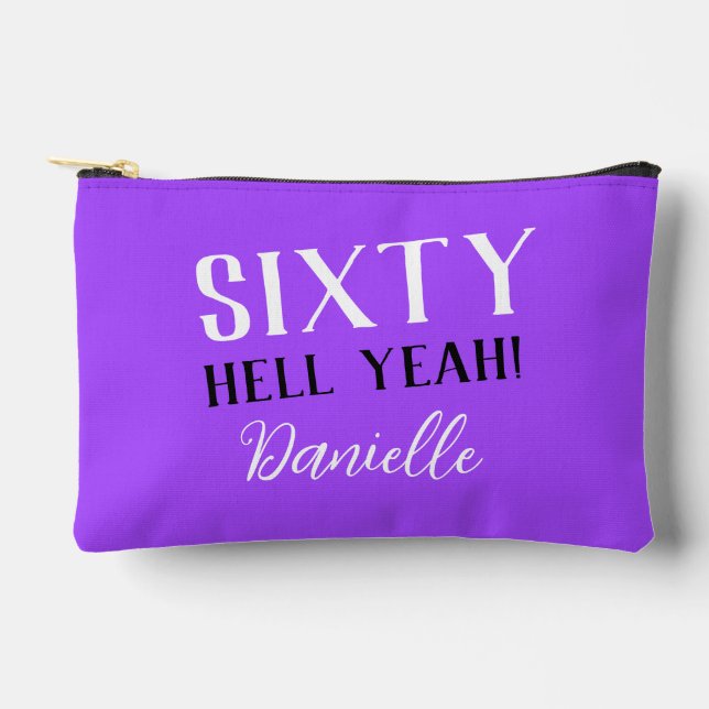 Bolsito Accesorio Pequeño ¡Sesenta Diablos! Purple 60 Aniversario personaliz (Anverso)