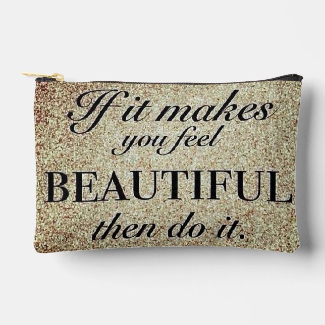 Bolsito Accesorio Pequeño Si te hace sentir hermosa (Anverso)