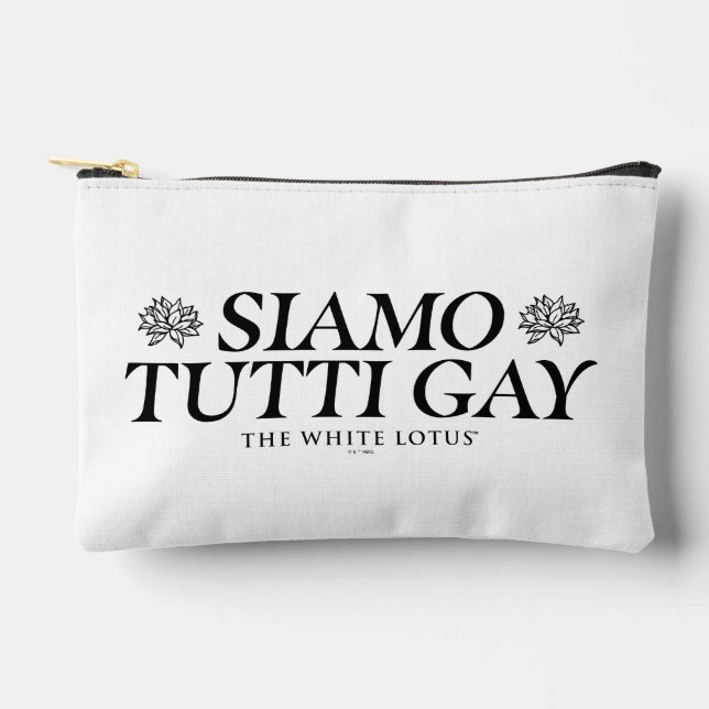 Bolsito Accesorio Pequeño Siamo Tutti Gay - El Lotus blanco (Anverso)