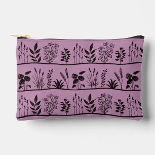Bolsito Accesorio Pequeño Silueta Botánica Negra Minimalista de Prado Delica