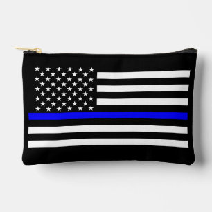 Bolsito Accesorio Pequeño Simbólico Thin Blue Line: Imagen de la bandera est