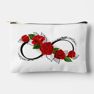 Bolsito Accesorio Pequeño Símbolo infinito con rosas rojas