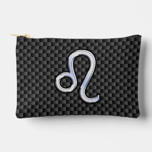 Bolsito Accesorio Pequeño Símbolo Leo Zodiac sobre decoración de fibra de ca