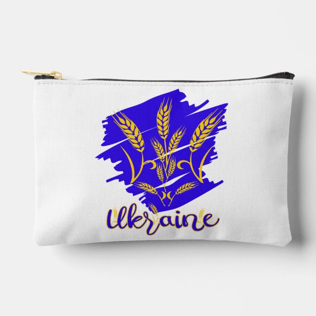 Bolsito Accesorio Pequeño Símbolo nacional ucraniano tryzub hecho de oído de (Anverso)