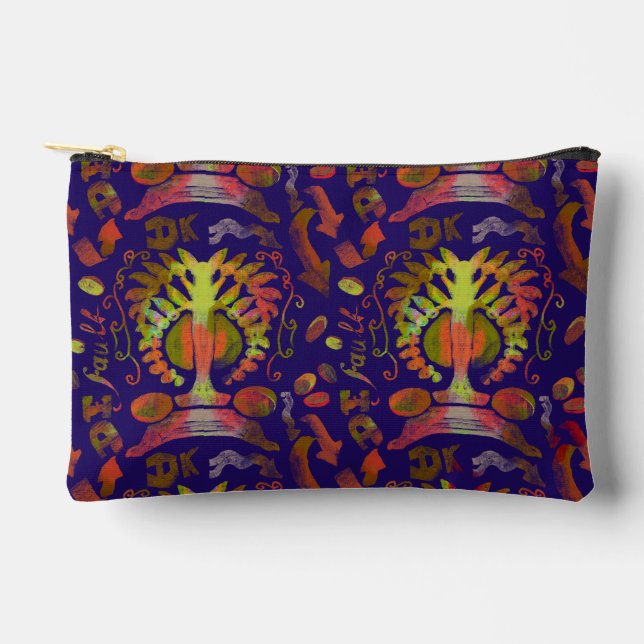 Bolsito Accesorio Pequeño Simetría oriental psicodélica Resumen Arte (Anverso)