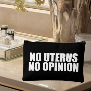 Bolsito Accesorio Pequeño Sin Uterus Sin Opinión Pro Elección Cita Negro