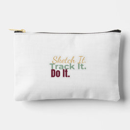 Bolsito Accesorio Pequeño Sketch It. Track It. Do It. Pouch
