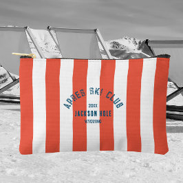 Bolsito Accesorio Pequeño Ski Ski Club Apres Red Stripe Personalizado Ski