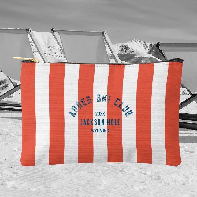 Bolsito Accesorio Pequeño Ski Ski Club Apres Red Stripe Personalizado Ski (Subido por el creador)