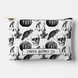 Bolsito Accesorio Pequeño Skull & Witch Zipper Pouch