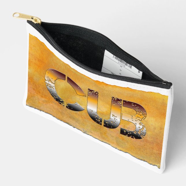 Bolsito Accesorio Pequeño SlipperyJoe's cub word naranja-tonos marrones pro (Abierto)