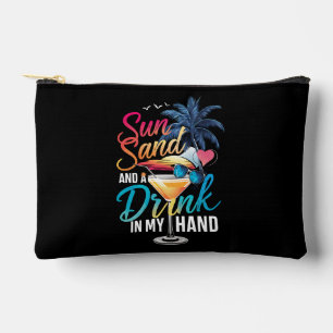 Bolsito Accesorio Pequeño Sol, arena y una bebida en mi mano crucero de play