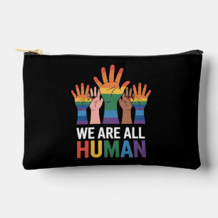 Bolsito Accesorio Pequeño Somos todos arcoíris humano alzando manos Orgullo