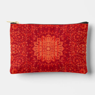 Bolsito Accesorio Pequeño Souk Sunset: Patrón marroquí Naranja Marrakesh