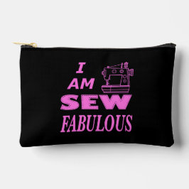 Bolsito Accesorio Pequeño Soy Poca En Negro Y Rosa