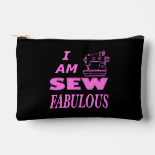 Bolsito Accesorio Pequeño Soy Poca En Negro Y Rosa