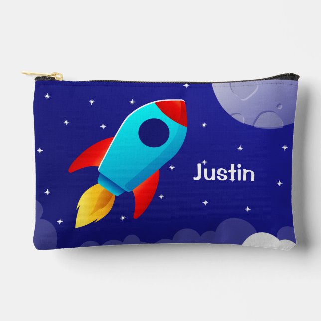 Bolsito Accesorio Pequeño Space Adventure Rocket Design (Anverso)