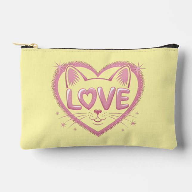 Bolsito Accesorio Pequeño Sparkling Cat Love (Anverso)