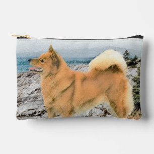 Bolsito Accesorio Pequeño Spitz Finlandés Arte Original Perro Pintura Coster