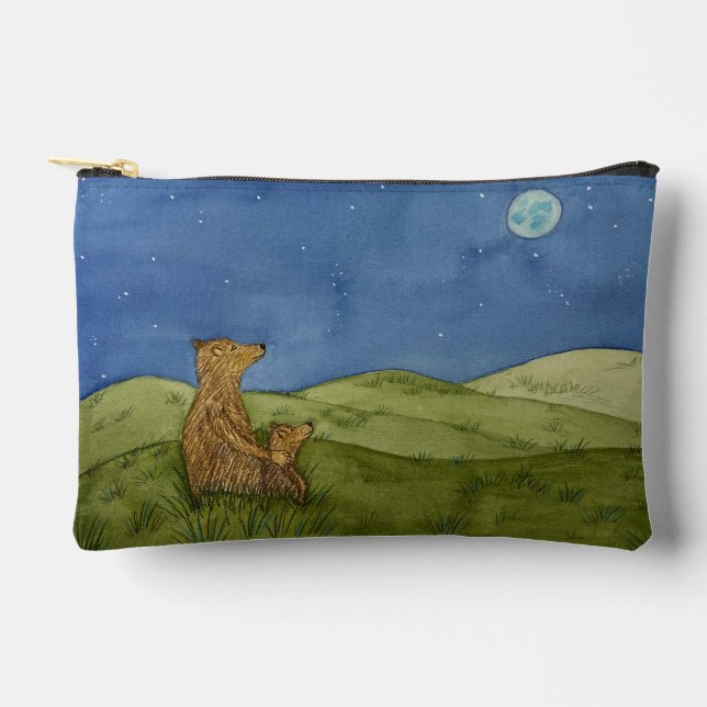 Bolsito Accesorio Pequeño Stargazing Bears Zipper Pouch (Anverso)