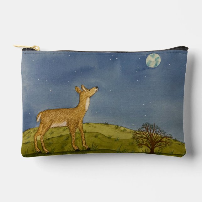 Bolsito Accesorio Pequeño Stargazing Deer Zipper Pouch (Anverso)