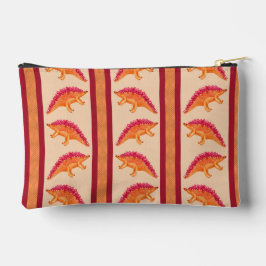 Bolsito Accesorio Pequeño Stegosaurus Stripe Zipper Pouch