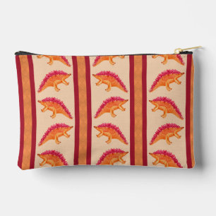 Bolsito Accesorio Pequeño Stegosaurus Stripe Zipper Pouch