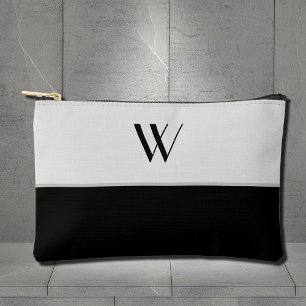 Bolsito Accesorio Pequeño Su monograma en blanco y negro