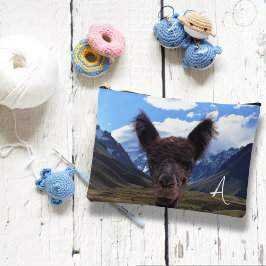 Bolsito Accesorio Pequeño Suministros de Monograma de Alpaca y Montañas para