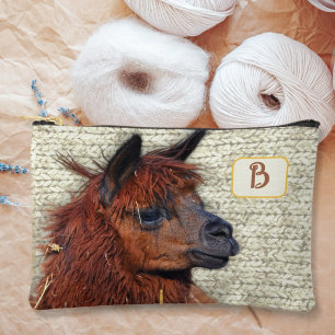 Bolsito Accesorio Pequeño Suministros de Tejido Monograma de Alpaca