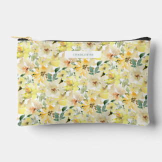 Bolsito Accesorio Pequeño Sunny Yellow Watercolor Flowers