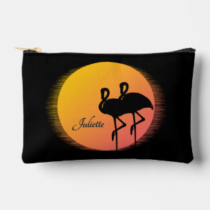 Bolsito Accesorio Pequeño Sunset Flamingos Personal con Nombre