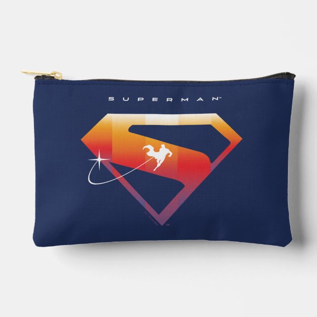Bolsito Accesorio Pequeño Sunset Soar Superman Shield (Anverso)