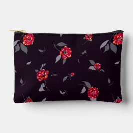 Bolsito Accesorio Pequeño Susurro floral rojo negro impresión corte pequeño
