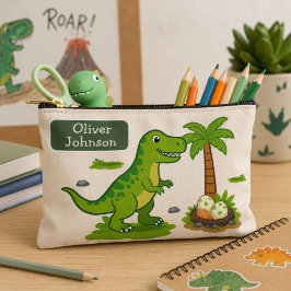 Bolsito Accesorio Pequeño T-Rex Personalizado Dinosaurio Lindo Escuela