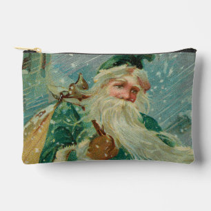 Bolsito Accesorio Pequeño Tarjetas de Navidad-Retro Santa Claus Tarjeta Post