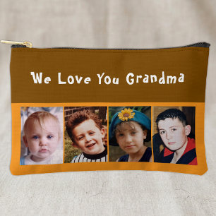 Bolsito Accesorio Pequeño Te amamos abuela 4 foto marrón naranja