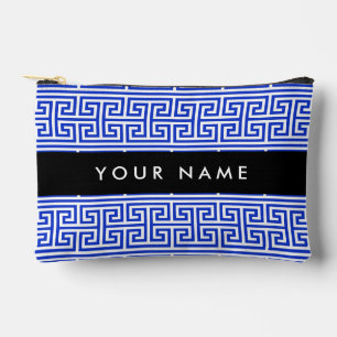 Bolsito Accesorio Pequeño Tecla De Meander Griega H Azul, Su Nombre, Persona