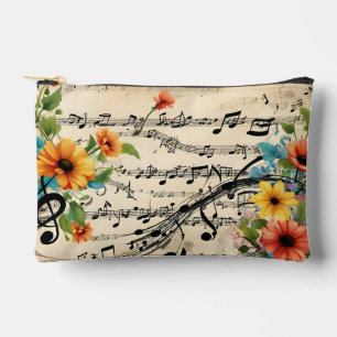 Bolsito Accesorio Pequeño tema musical floral