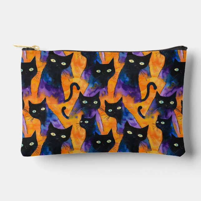 Bolsito Accesorio Pequeño Temporada espeluznante de gatos negros de Hallowee (Anverso)