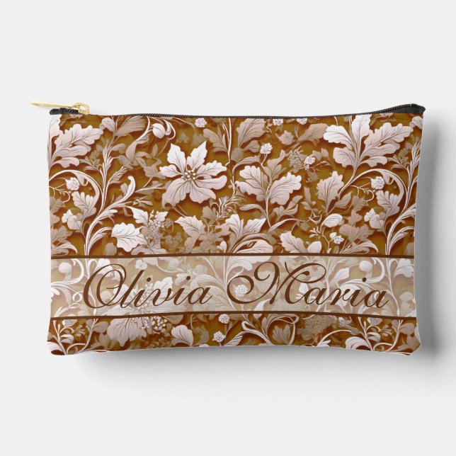 Bolsito Accesorio Pequeño Terracota quemada Naranja Boho botánico moderno (Anverso)