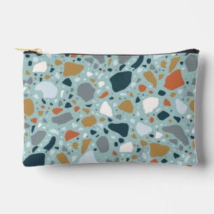 Bolsito Accesorio Pequeño Terrazzo En Azul