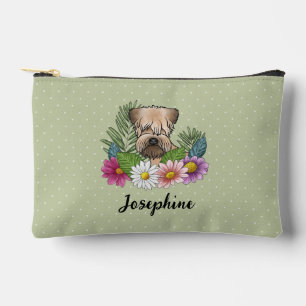 Bolsito Accesorio Pequeño Terrier Wheaten de Pelaje Suave con Flores y Nombr