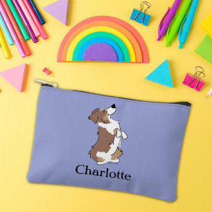 Bolsito Accesorio Pequeño Texto personalizado buen perro Aussie cremallera d