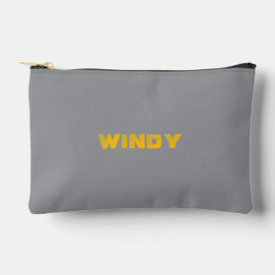 Bolsito Accesorio Pequeño Texto personalizado desvanecido en amarillo sobre