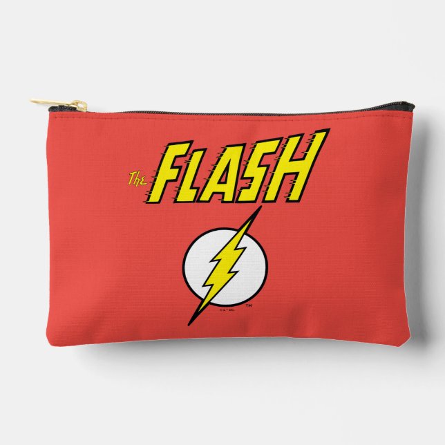 Bolsito Accesorio Pequeño The Flash Name & Lightning Bolt Logo (Anverso)