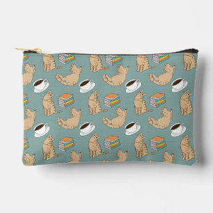 Bolsito Accesorio Pequeño Tiempo de gatos, libros y café