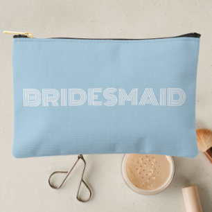 Bolsito Accesorio Pequeño Tipografía moderna azul claro Bridesmaid